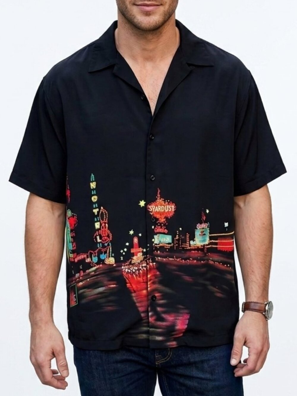 Las Vegas Hawaiian Shirt size large Vintage